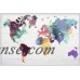 Map Of The World - Watercolor Art Poster / Print (World Map) (Size: 36" x 24") (Poster & Poster Strip Set)   